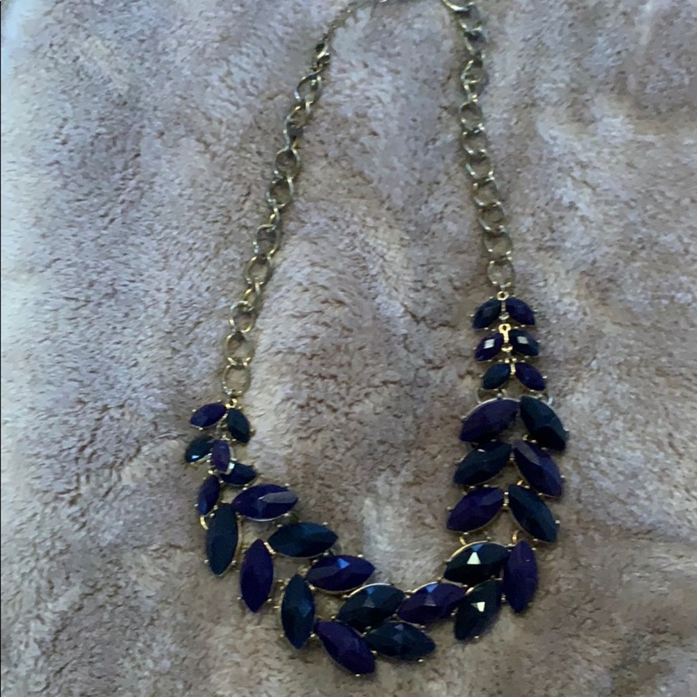 Blue and Gold Statement Necklace